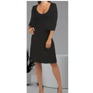 New VERTIGO Sweater Dress Cape Overlay Women's Medium